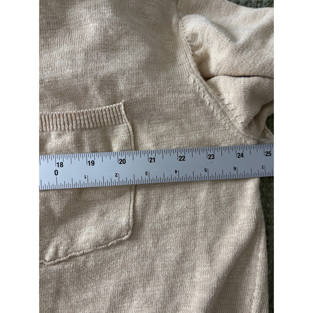 Free People FP Beach Long Sleeve Button Front Shirt Oversized Large Linen‎ Blend - Picture 10 of 11